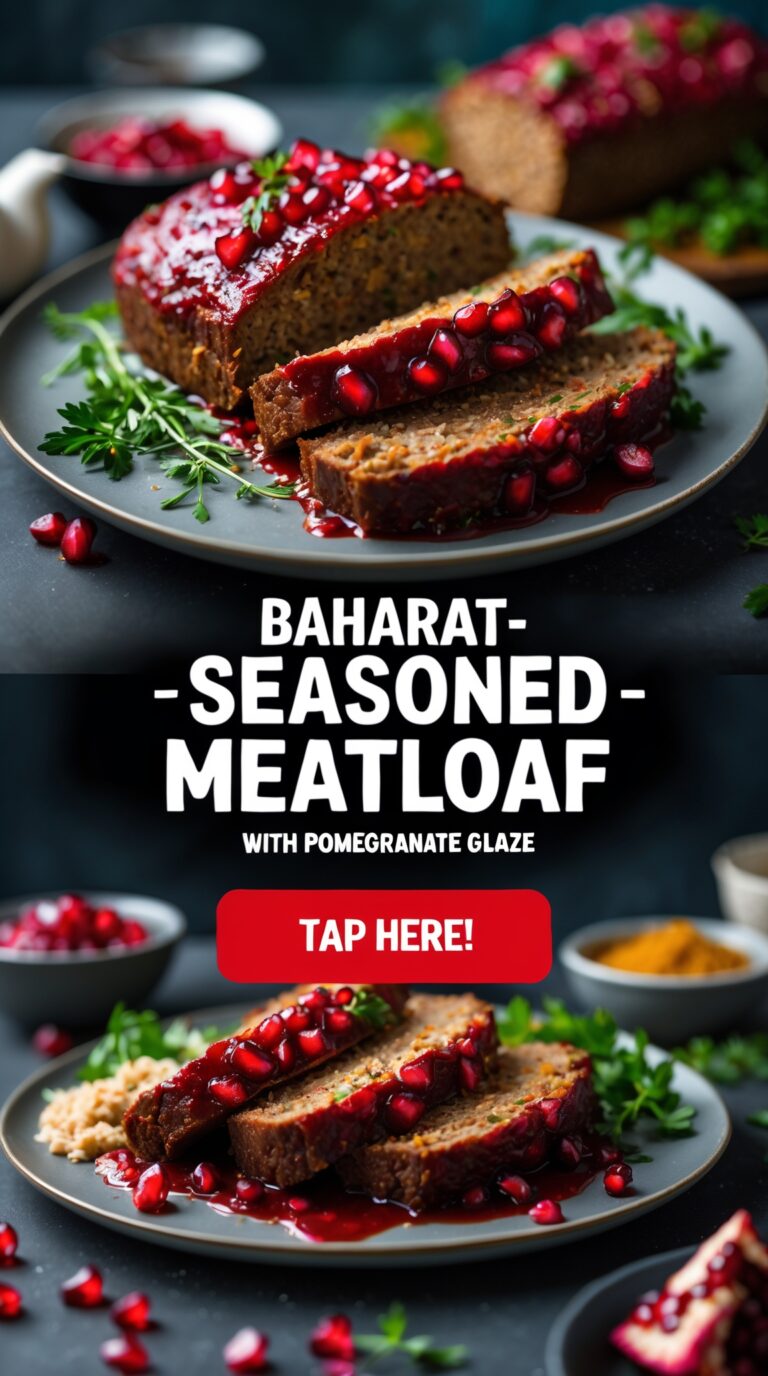 Baharat-Seasoned Meatloaf With Pomegranate Glaze – Middle Eastern Elegance