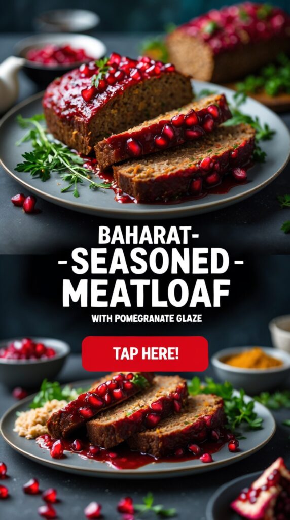 Baharat-Seasoned Meatloaf With Pomegranate Glaze – Middle Eastern Elegance