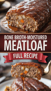 Bone Broth-Moistured Meatloaf – Collagen Boost Inside
