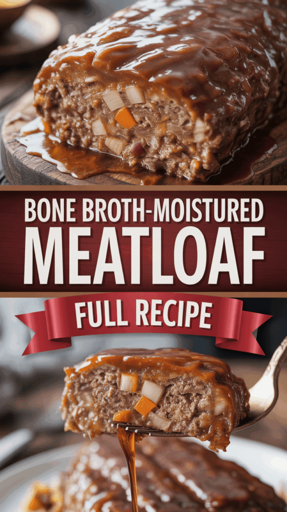 Bone Broth-Moistured Meatloaf – Collagen Boost Inside
