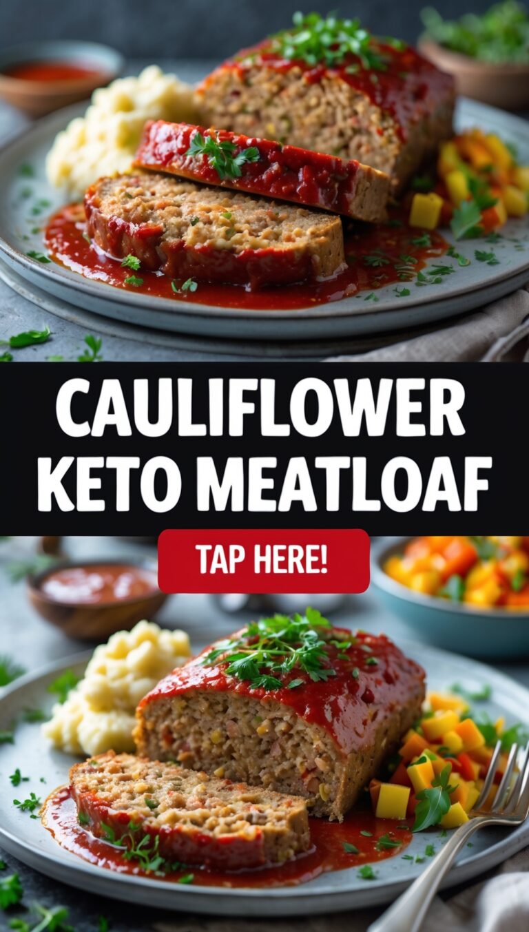 Cauliflower Keto Meatloaf – Low-Carb Vegetable Boost
