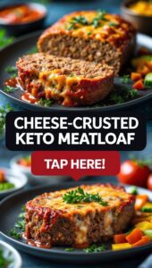 Cheese-Crusted Keto Meatloaf – Crispy, Low-Carb Delight