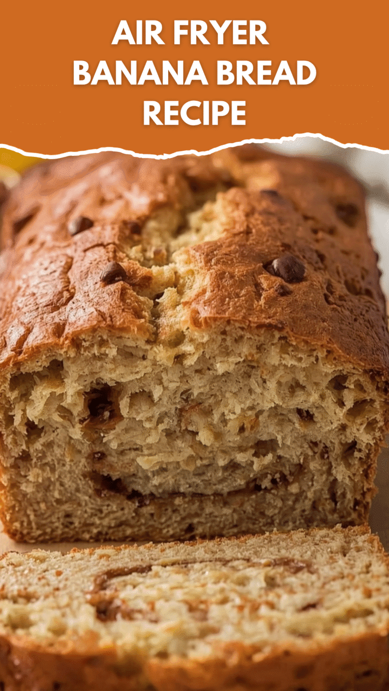 Crispy & moist air fryer banana bread recipe