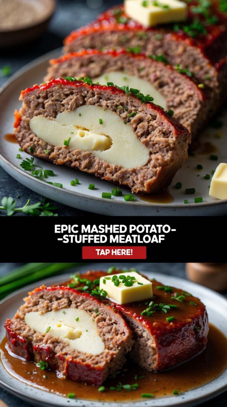 Epic Mashed Potato-Stuffed Meatloaf – Double Comfort Layer