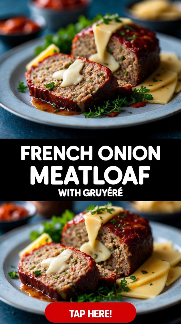 French Onion Meatloaf With Gruyère – Soup-Inspired Luxury