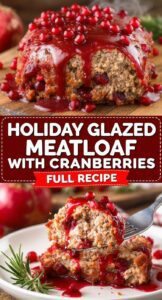 Holiday Glazed Meatloaf With Cranberries – Festive Centerpiece