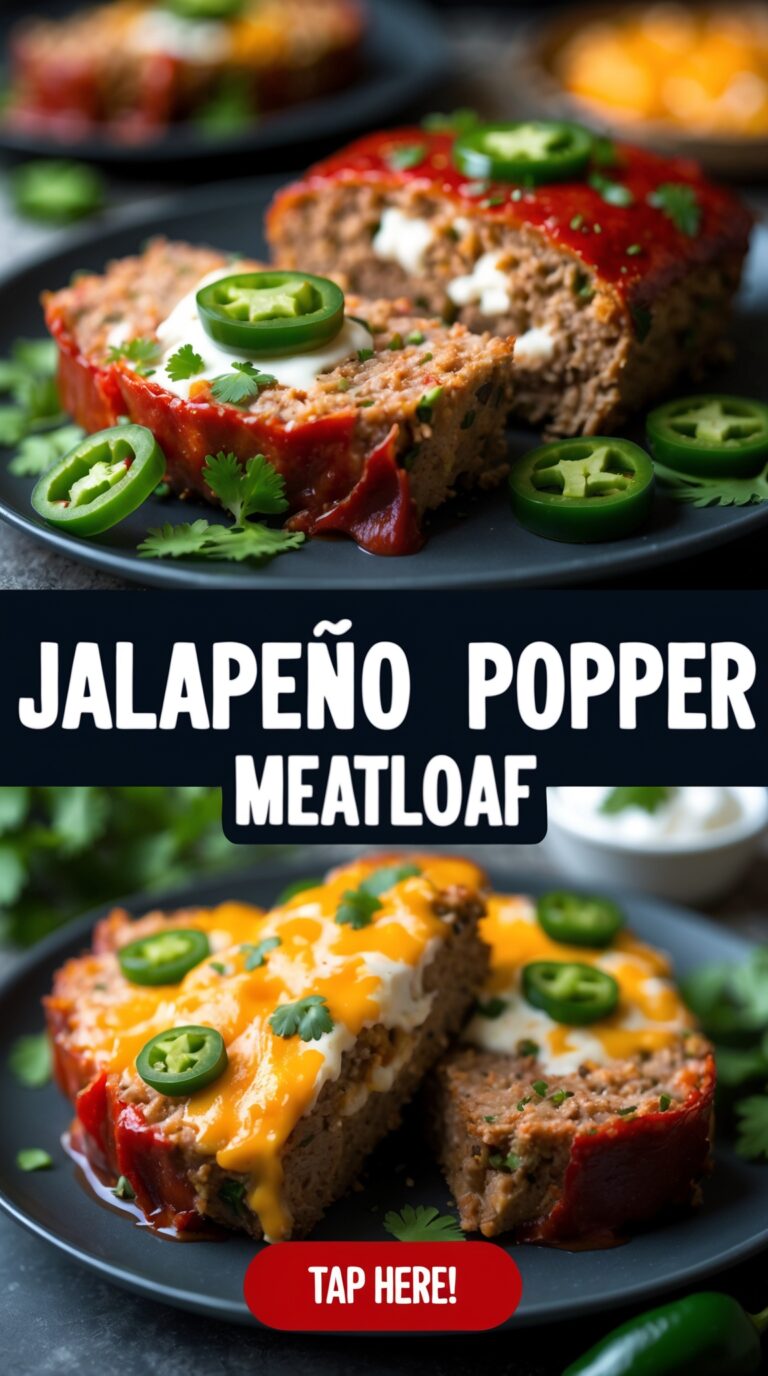 Jalapeño Popper Meatloaf – Cheesy & Spicy Core