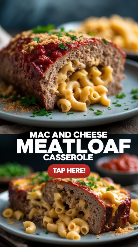 Mac and Cheese Stuffed Meatloaf Casserole – Comfort Combo