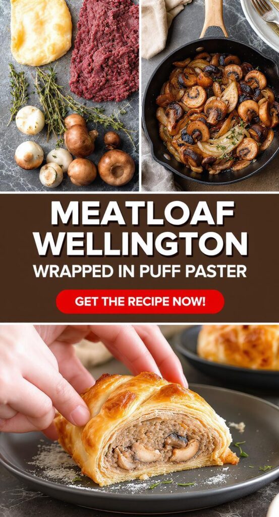 Meatloaf Wellington Wrapped in Puff Pastry – Elegant Buffet Showstopper