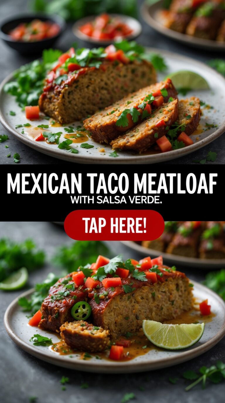 Mexican Taco Meatloaf With Salsa Verde – Fiesta on a Plate
