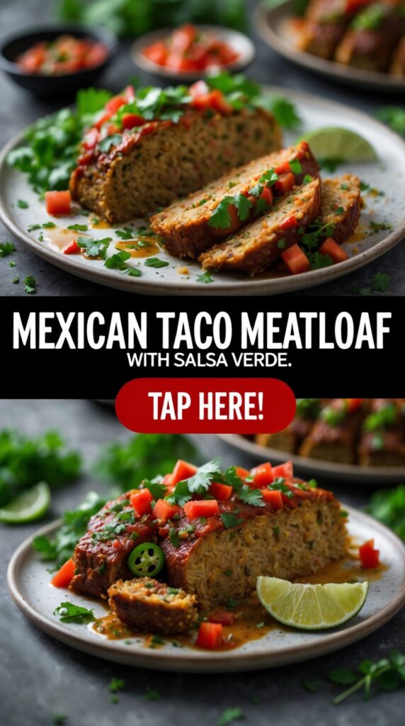 Mexican Taco Meatloaf With Salsa Verde – Fiesta on a Plate