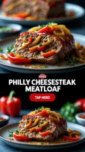 Philly Cheesesteak Meatloaf – Steaks Inspired Sandwich Loaf