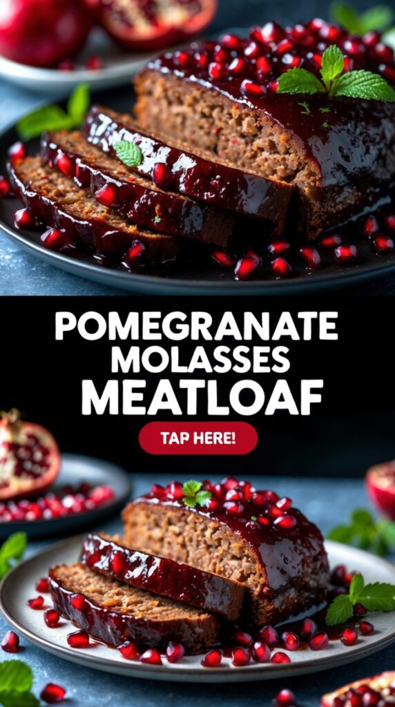 Pomegranate Molasses Glazed Meatloaf – Tart & Sweet Contrast