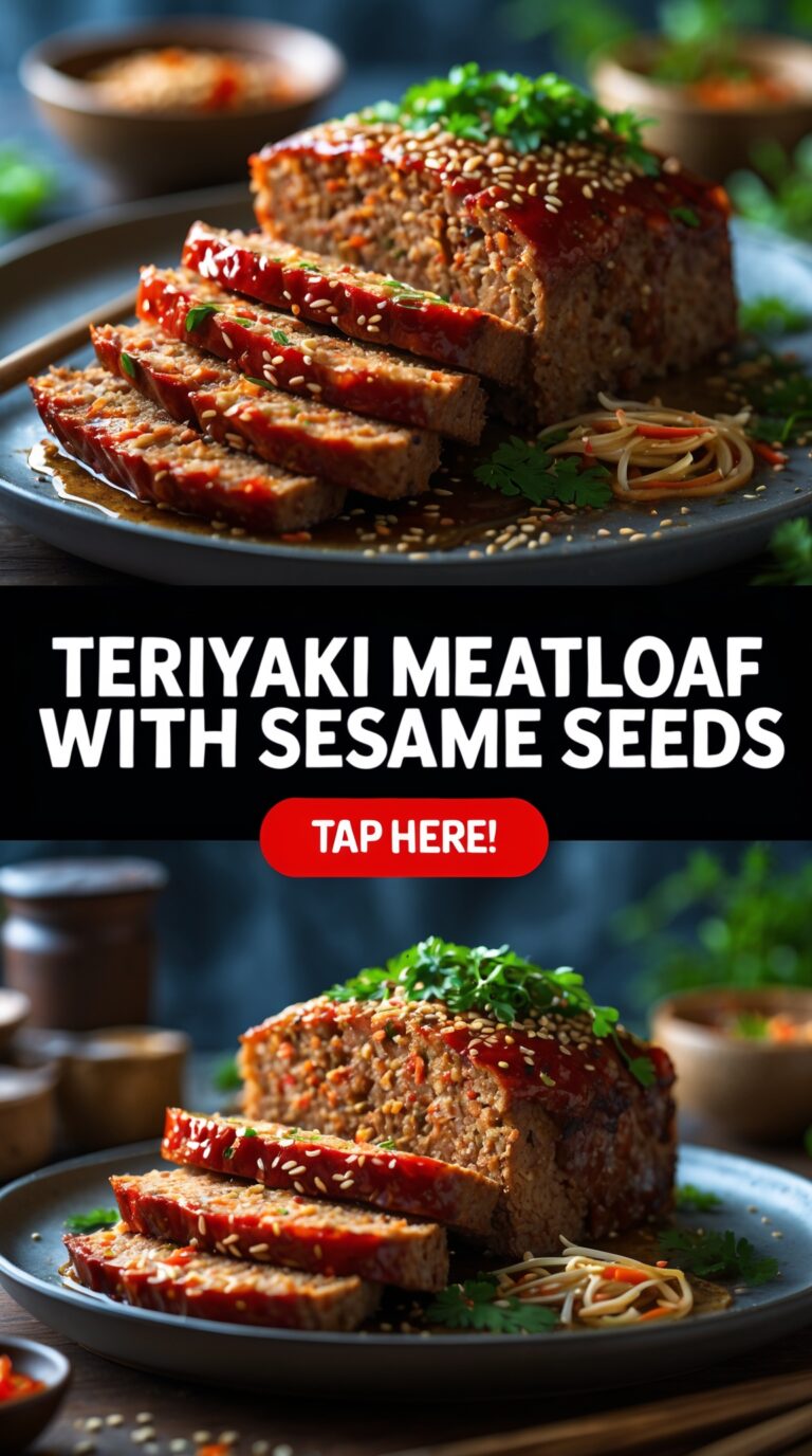 Teriyaki Meatloaf With Sesame Seeds – Japanese Comfort Fusion