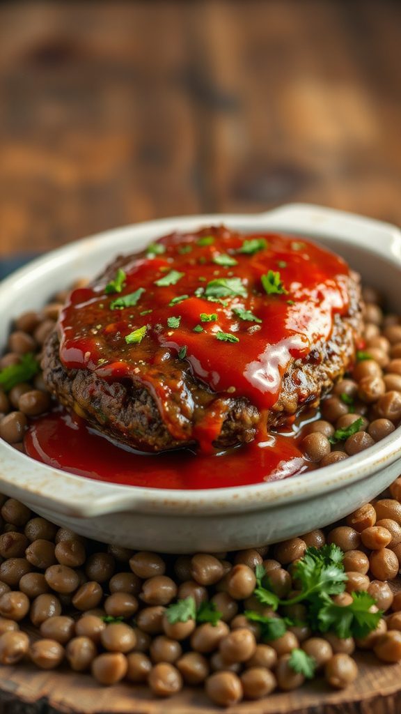 beef and lentil meatloaf