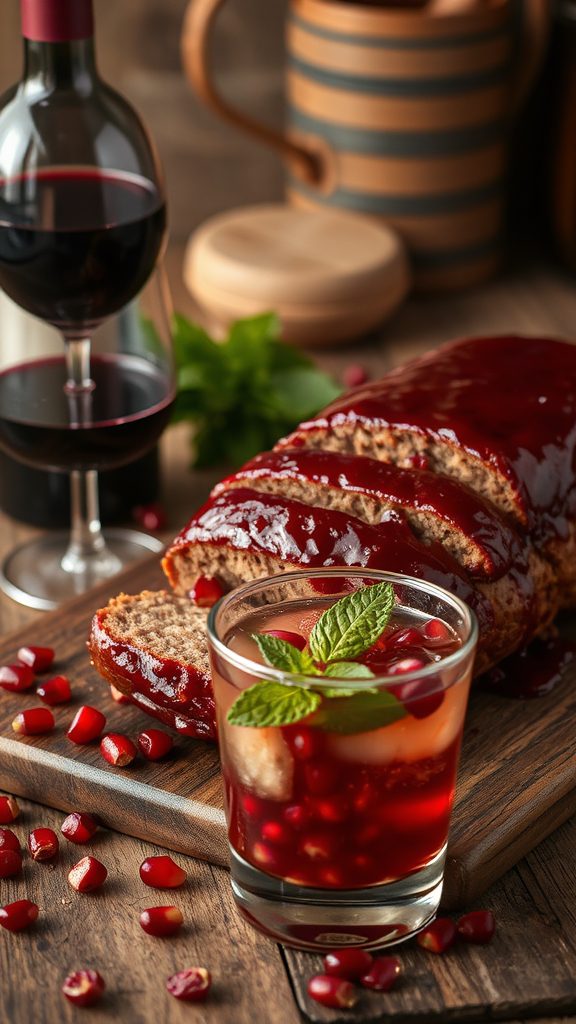 cabernet and pomegranate mojito