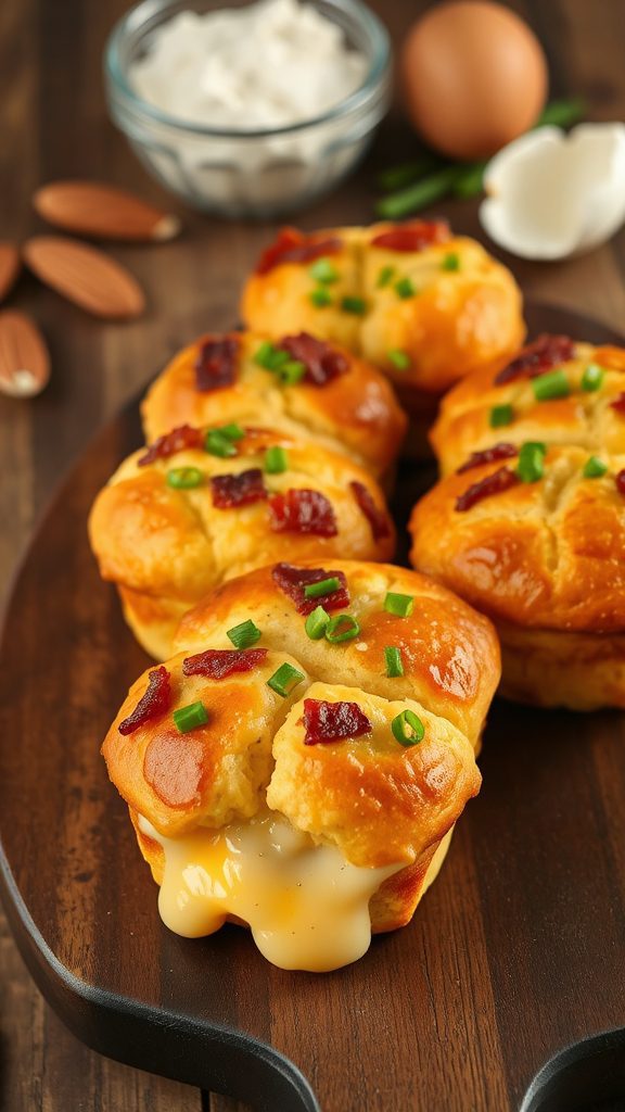 combine cheeses and bacon
