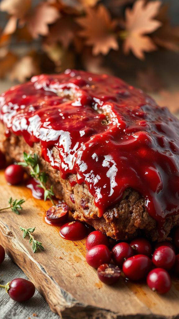 cranberry glazed turkey meatloaf