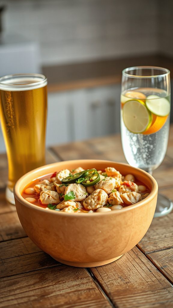 elevate chili with drinks