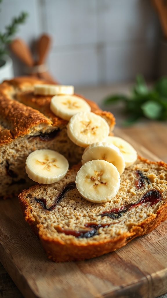 fresh banana slices garnish