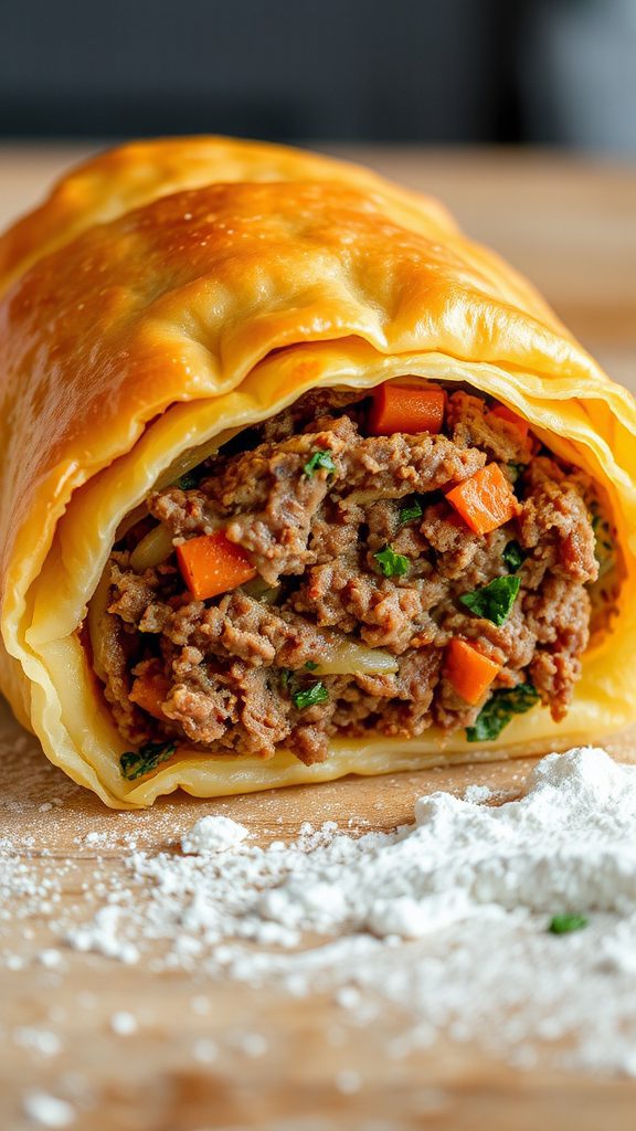 ground beef puff pastry