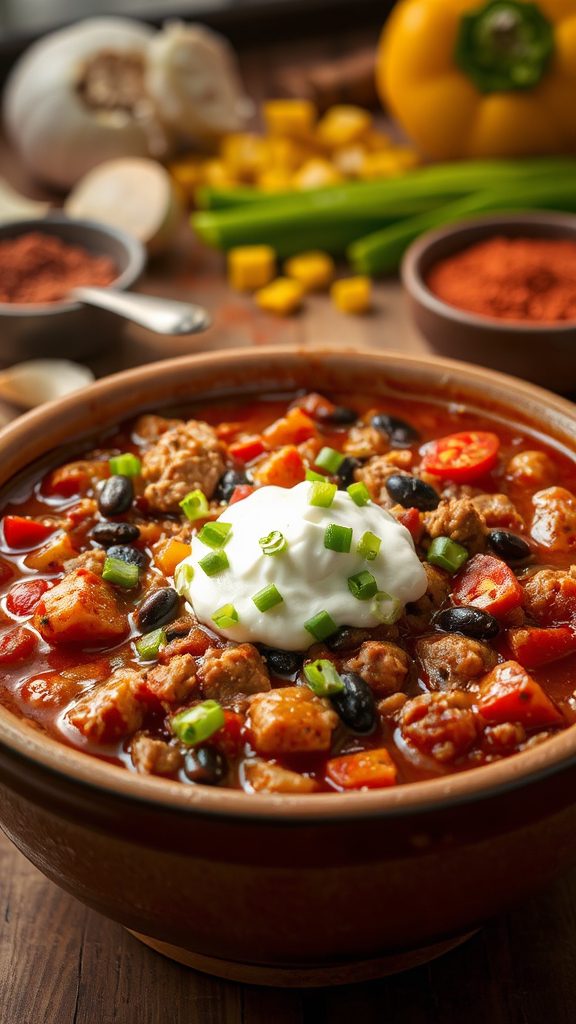 lean ground turkey chili