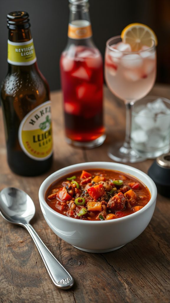 pair chili with beverages