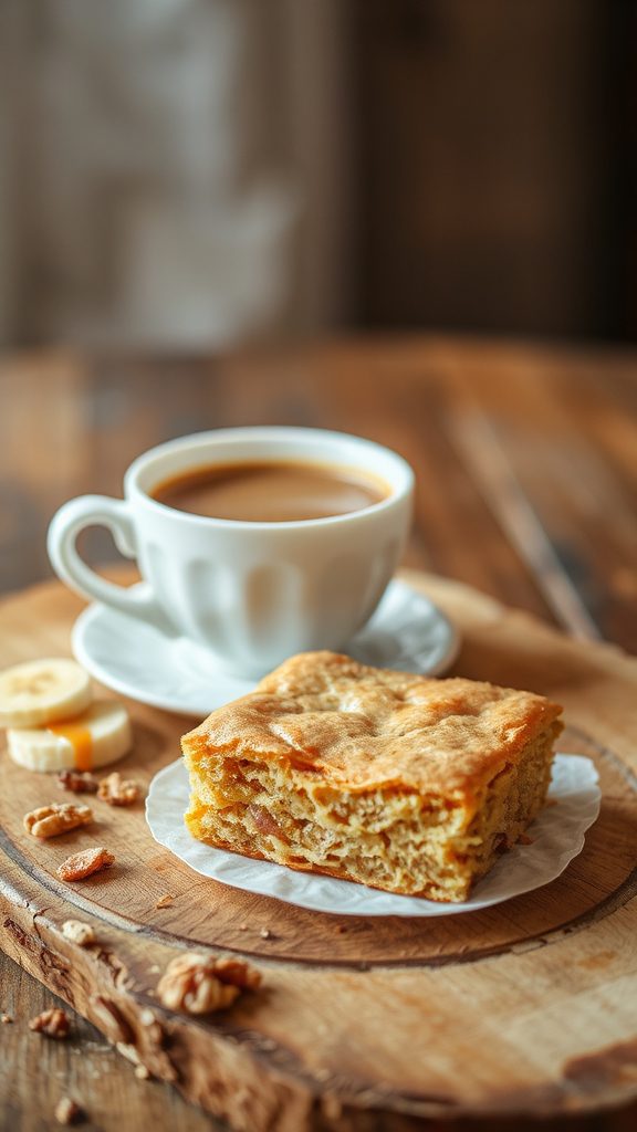 rich coffee complements blondies
