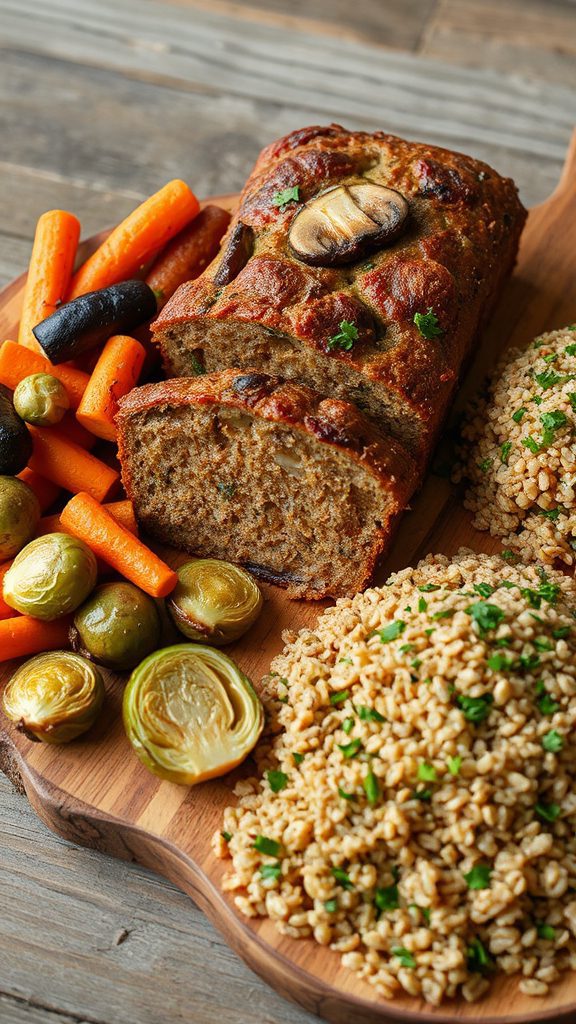 roasted vegetables and grains