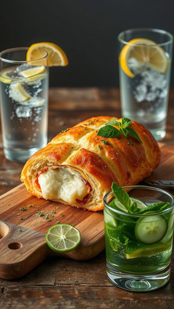 sparkling water keto mocktail