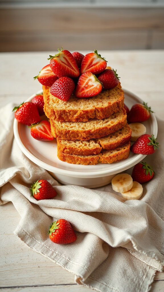 stunning strawberry bread presentation