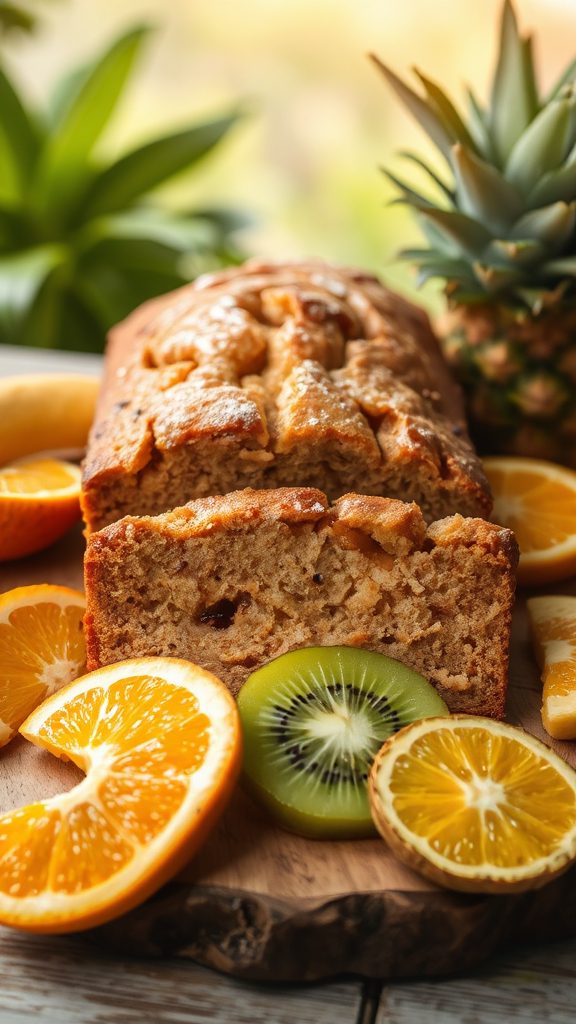 vibrant tropical fruit garnish