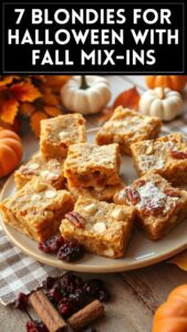 7 Blondies for Halloween With Fall Mix-Ins