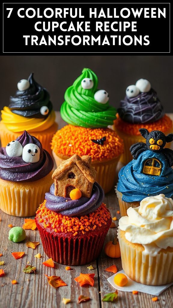 7 Colorful Halloween Cupcake Recipe Transformations