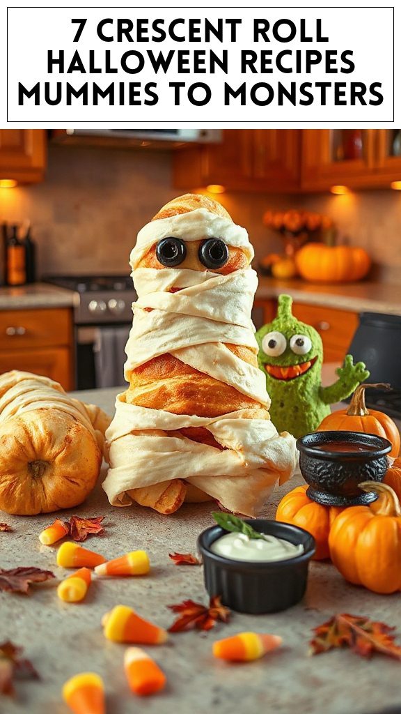 7 Crescent Roll Halloween Recipes Mummies to Monsters