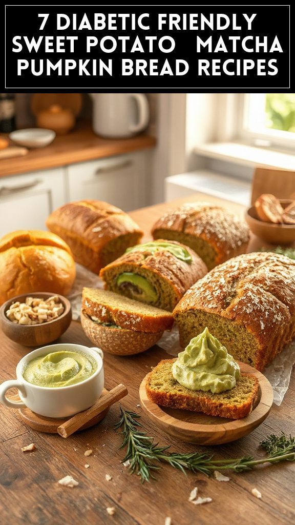 7 Diabetic Friendly Sweet Potato & Matcha Pumpkin Bread Recipes