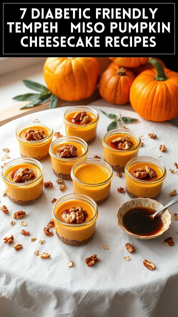 7 Diabetic Friendly Tempeh & Miso Pumpkin Cheesecake Recipes