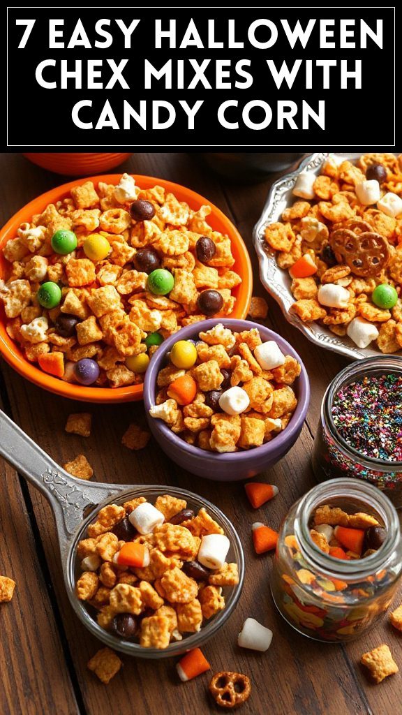7 Easy Halloween Chex Mixes With Candy Corn