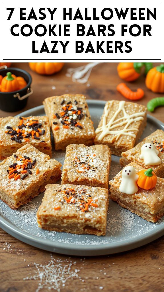 7 Easy Halloween Cookie Bars for Lazy Bakers