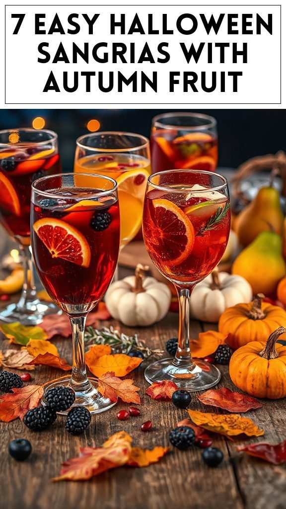 7 Easy Halloween Sangrias With Autumn Fruit