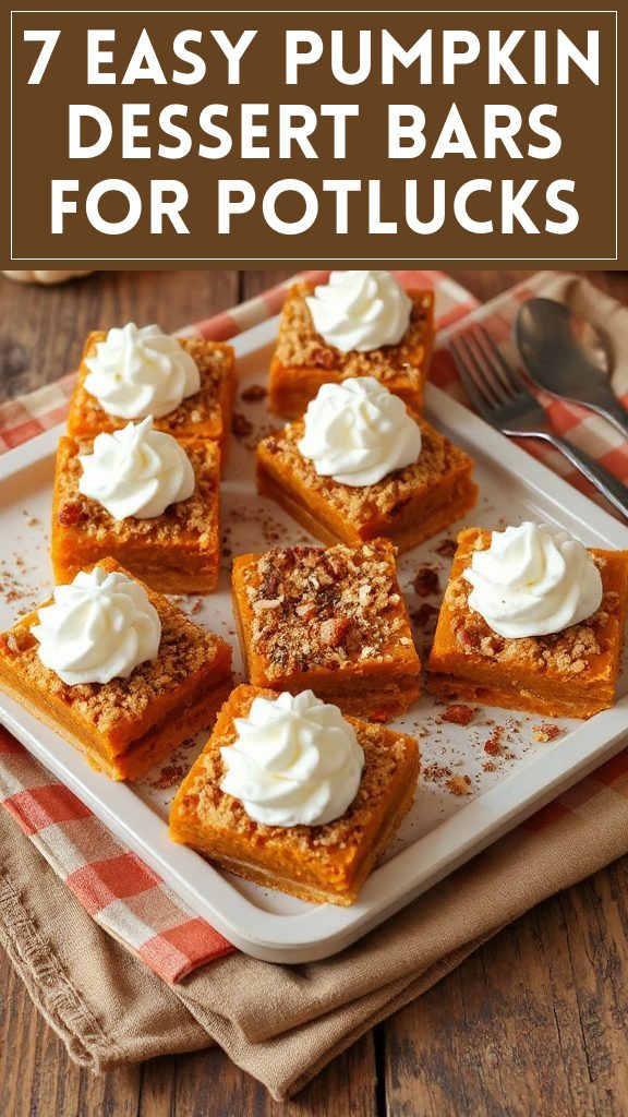 7 Easy Pumpkin Dessert Bars For Potlucks