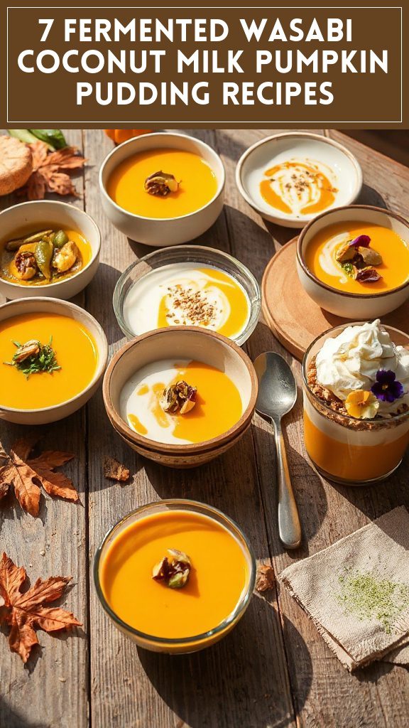 7 Fermented Wasabi & Coconut Milk Pumpkin Pudding Recipes