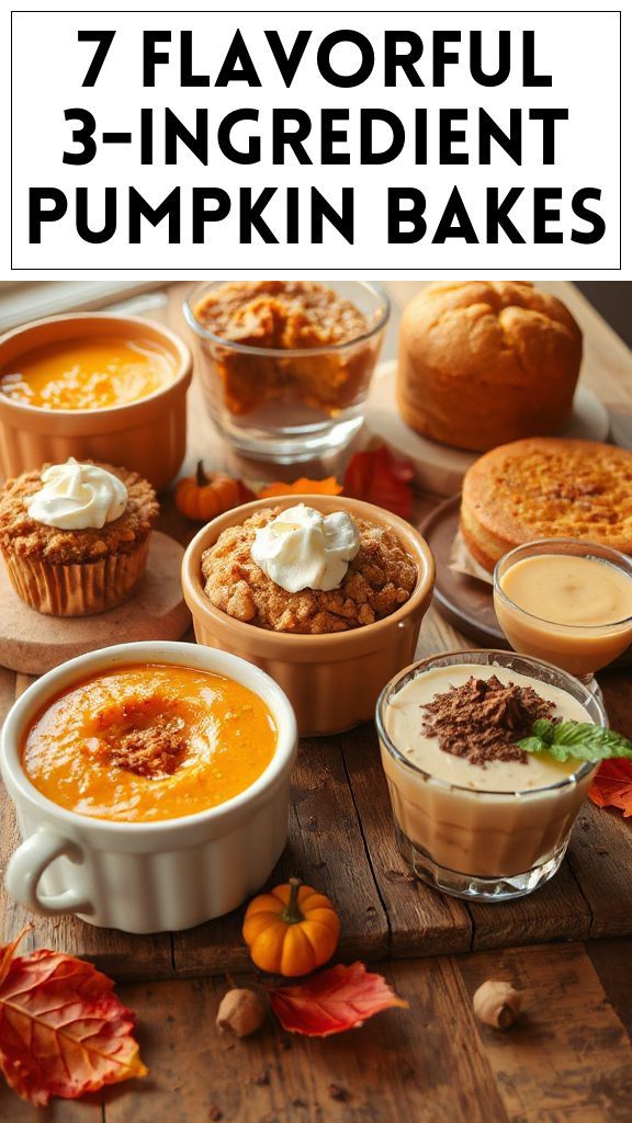 7 Flavorful 3-Ingredient Pumpkin Bakes