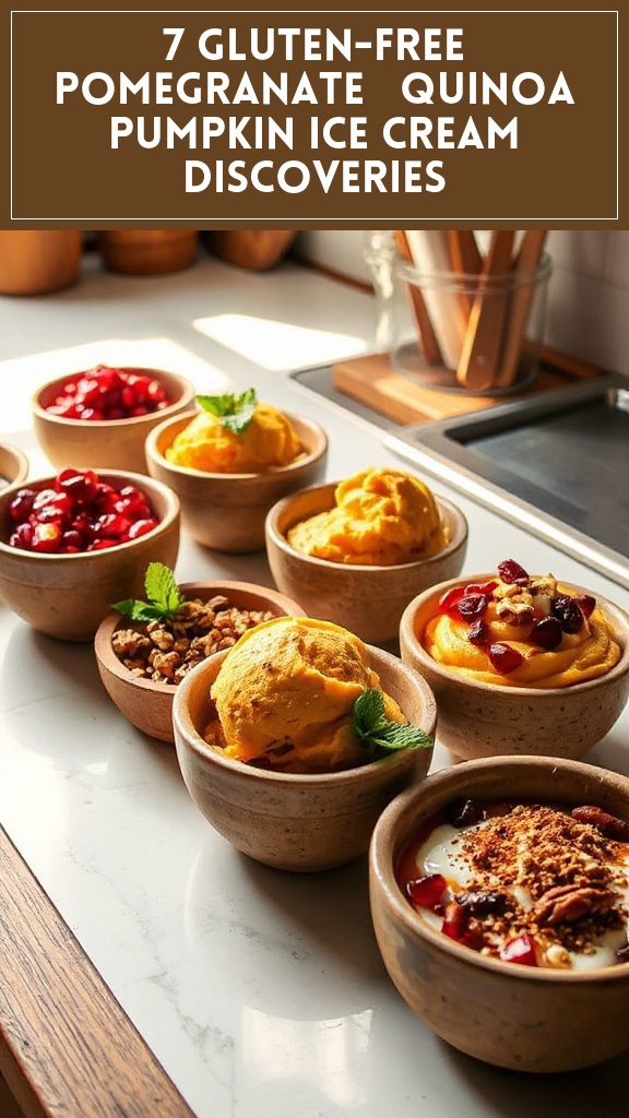 7 Gluten-Free Pomegranate & Quinoa Pumpkin Ice Cream Discoveries