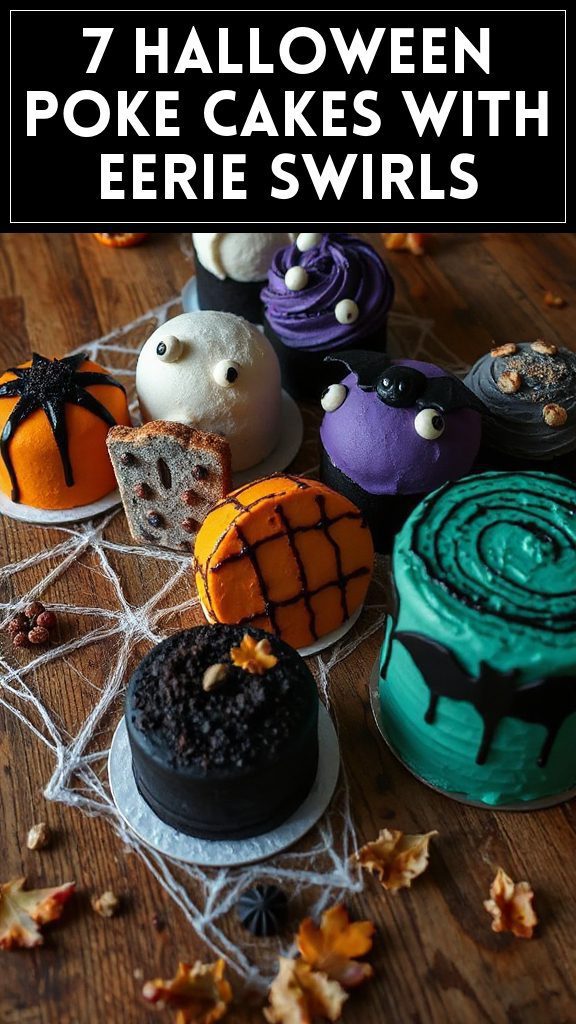 7 Halloween Poke Cakes With Eerie Swirls