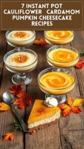 7 Instant Pot Cauliflower & Cardamom Pumpkin Cheesecake Recipes