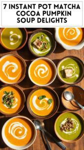 7 Instant Pot Matcha & Cocoa Pumpkin Soup Delights