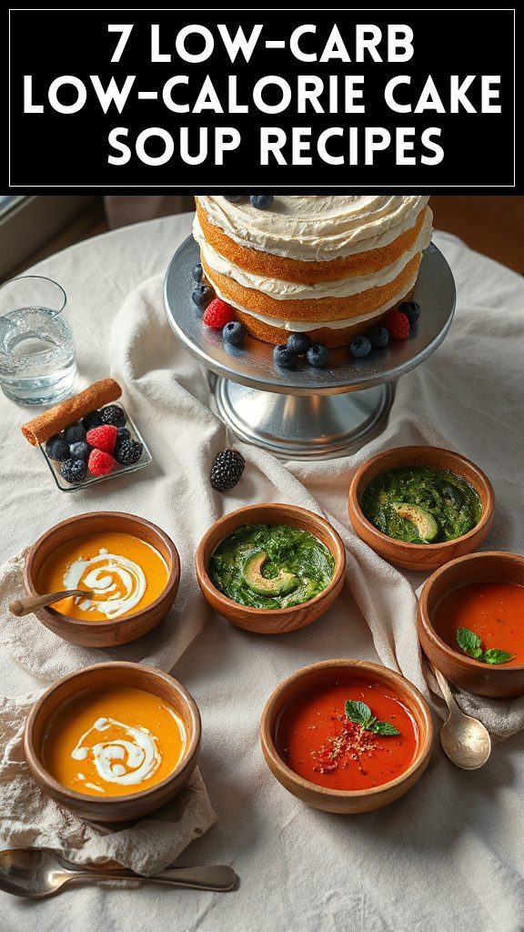 7 Low-Carb Low-Calorie Cake & Soup Recipes