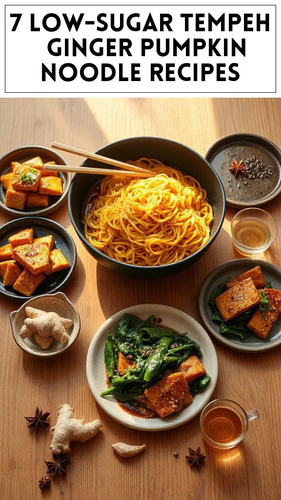 7 Low-Sugar Tempeh & Ginger Pumpkin Noodle Recipes