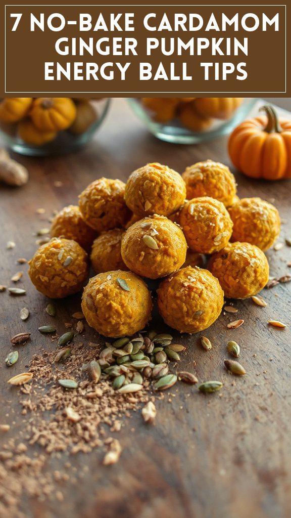 7 No-Bake Cardamom & Ginger Pumpkin Energy Ball Tips
